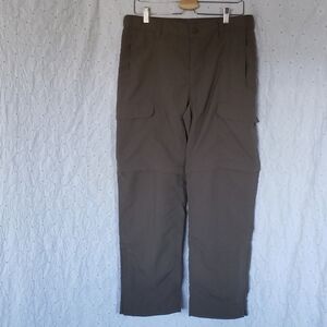 The North Face Mens Convertible Olive Green Pants/shorts Size M